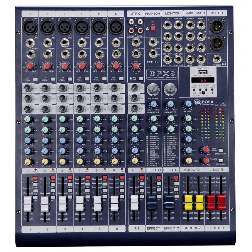 Mixer Bosa SPX8 Chạy 2 Effect cực hay