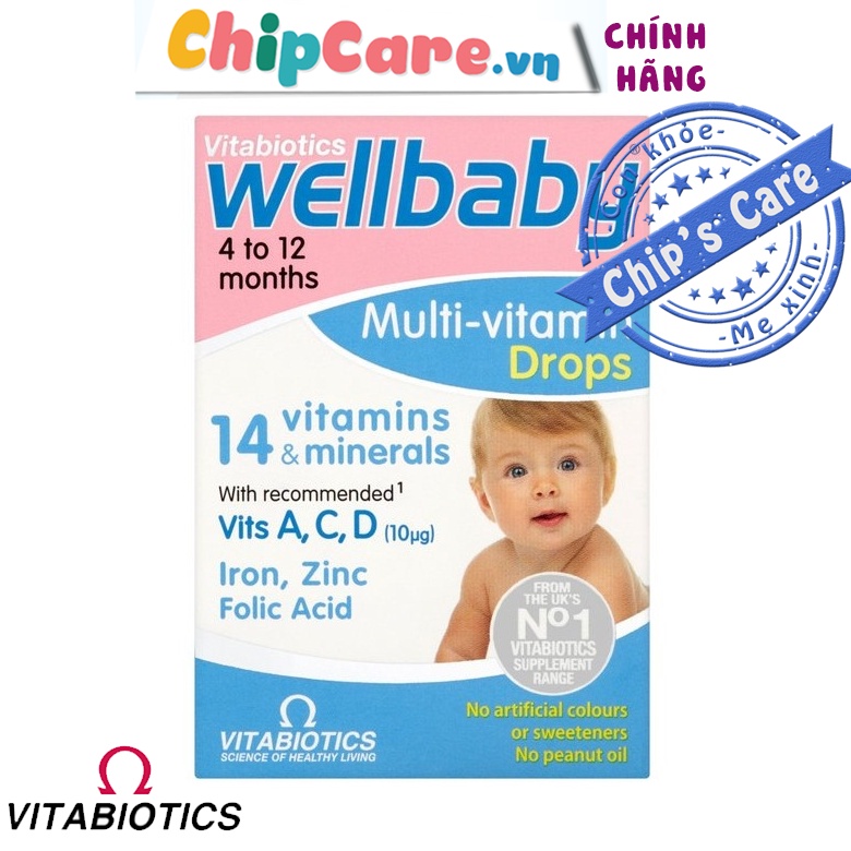 Vitamin tổng hợp Wellbaby vitamin drops cho bé từ 4 tháng