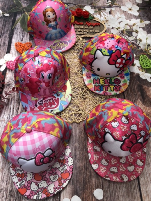 Mũ kết 3D hoạt hình hiphop cho bé gái