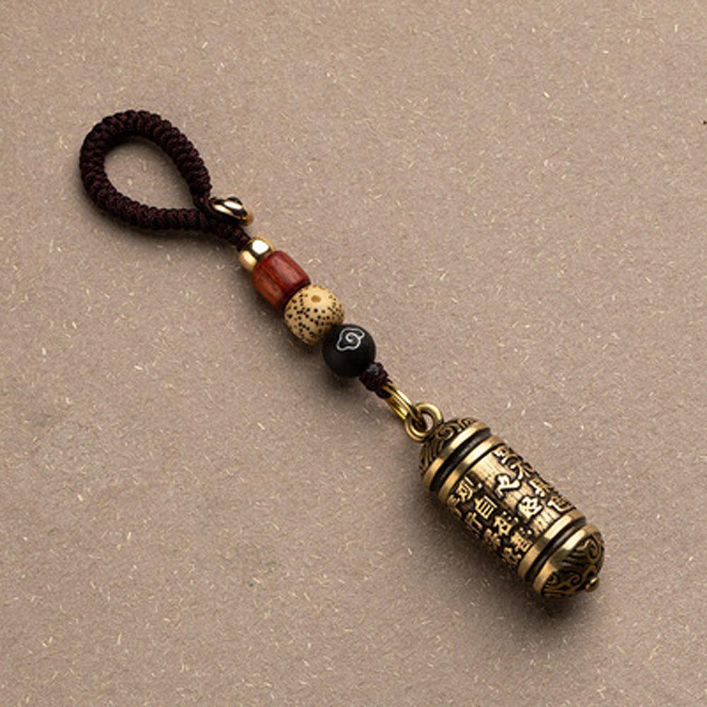 DARNELL Móc Khóa Hình Trụ Dạng Dây Thừng Phong Cách Tây Tạng Cổ Điển
