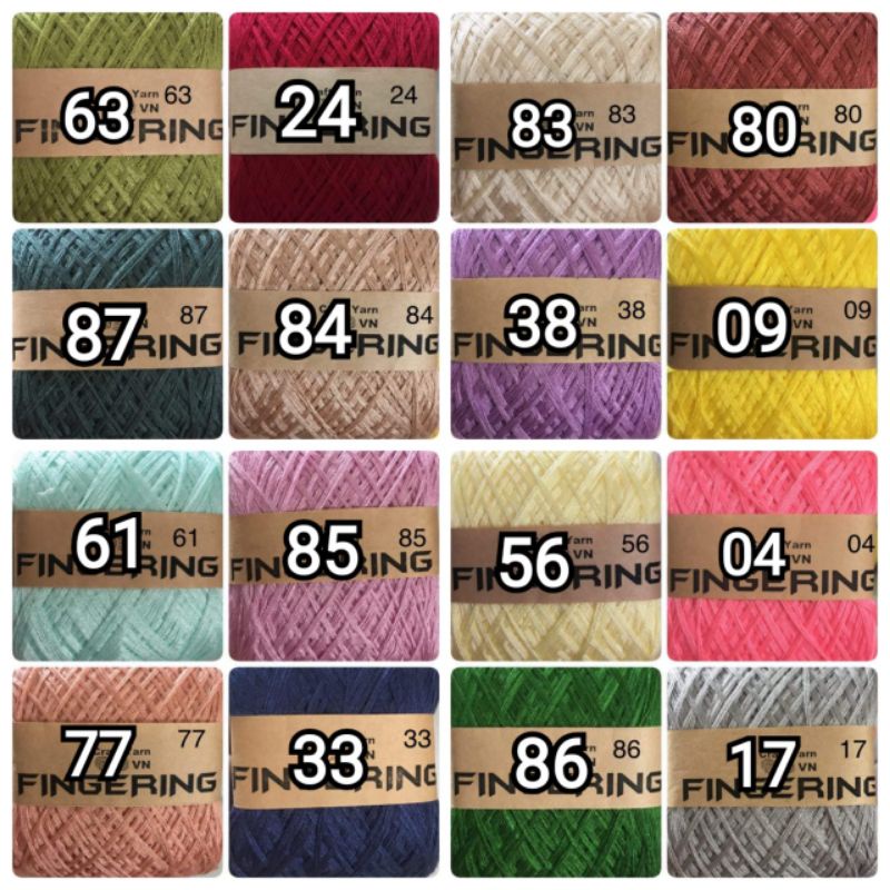 Sợi cotton Fingering chập 4