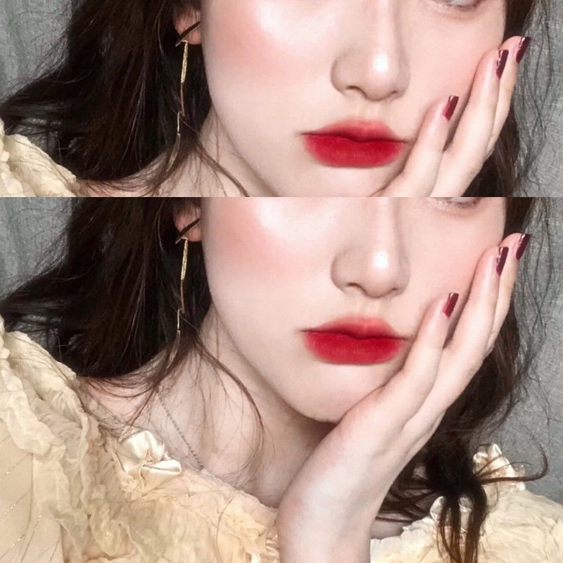 (hàng Mới Về) Son Kem Lì Mịn Mượt Như Nhung Thiết Kế Ống Màu Trắng Nhỏ Gọn Dành Cho Nữ 3.11 | BigBuy360 - bigbuy360.vn