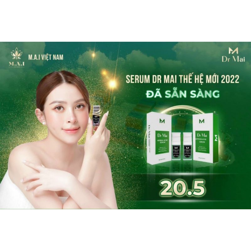 Serum Dr Mai  sạch mụn chiết xuất 100% từ thiên nhiên dành cho da dầu mụn nhiều