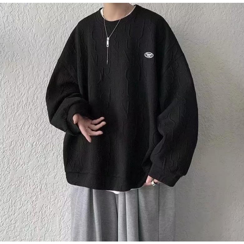 Áo sweater Dáng Rộng Phong Cách Hàn Quốc Thời Trang Xuân Thu Cho Nam