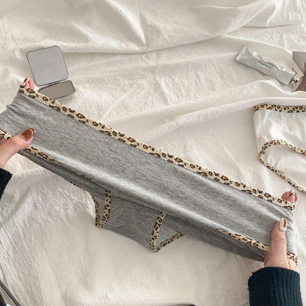 OCEANMAP Quần Lót Cotton Họa Tiết Da Báo Thoáng Khí Thoải Mái Cho Nữ