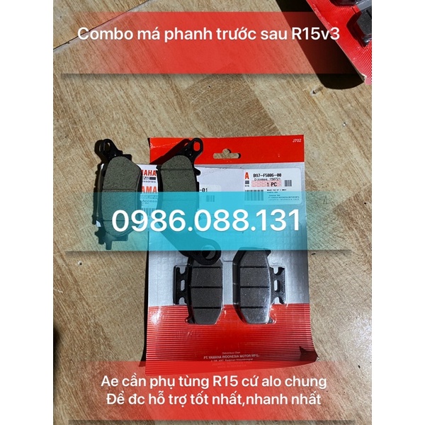 combo má phanh trước sau R15v3 zin chính hãng