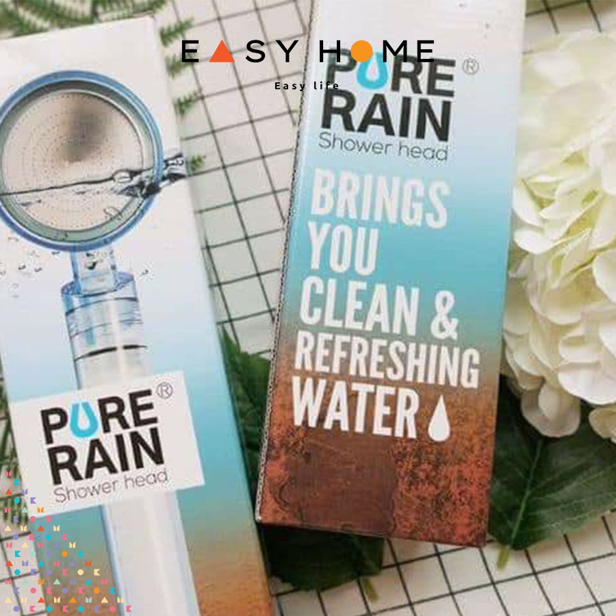 Vòi Sen Tắm Tăng Áp, Lõi Lọc Trực Tiếp PURE RAIN - Nano ion Âm - Vitamin C - PURE RAIN VITA 9000/ PR 9000