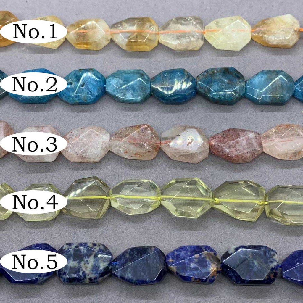 Natural Citrine Apatite Gol d Sunstone Lemon Quartz Lapis Lazuli Geometric Beads