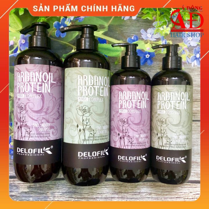 [Chính hãng][Siêu rẻ] Dầu gội xả mềm mượt làm sạch gàu DELOFIL Arganoil Silky Smooth