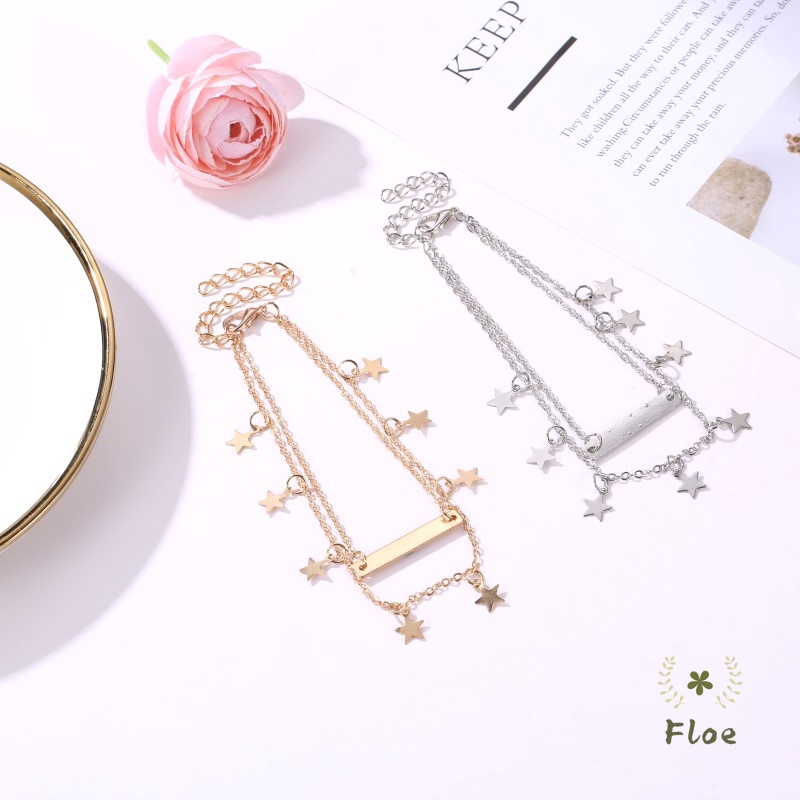 Lắc Chân Nữ 2 Tầng Kiểu Dáng Đơn Giản Xinh Xắn | BigBuy360 - bigbuy360.vn