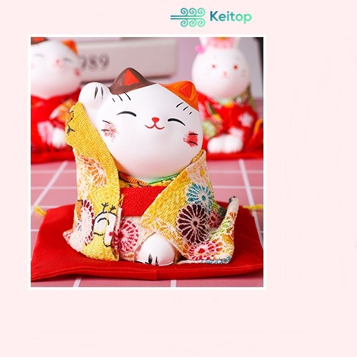 Mèo May Mắn Buôn Bán Đắt Hàng (Mẫu Mới) 7cm KEITOP MANEKI-010