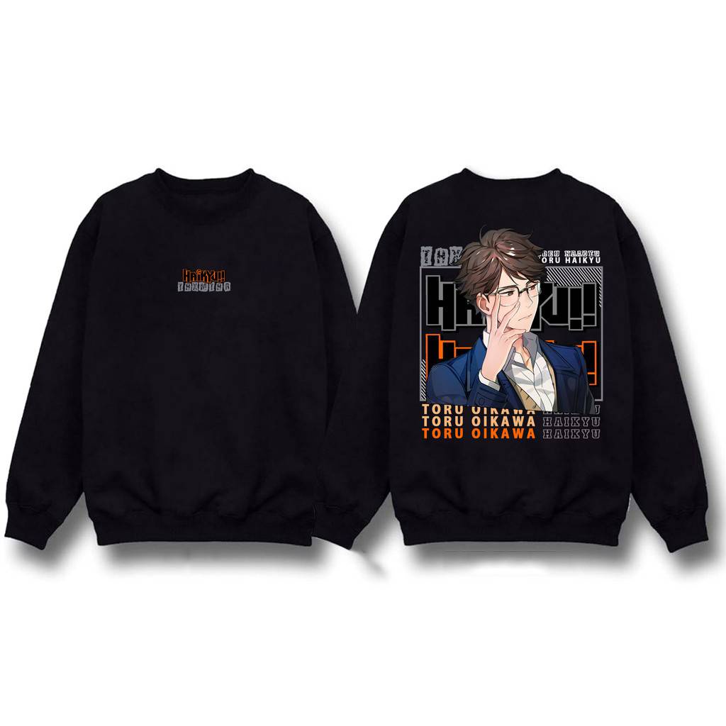Áo Sweater Tay Dài Dáng Rộng In Hình Anime Haikyuu Toru Oikawa Trẻ Trung Hợp Thời Trang