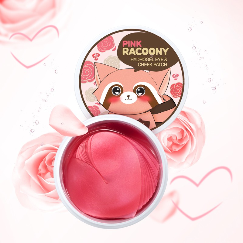 Mặt Nạ Secret Key Pink Racoony Hydro-Gel Eye &amp; Cheek Patch dưỡng mắt &amp; má (60 miếng)
