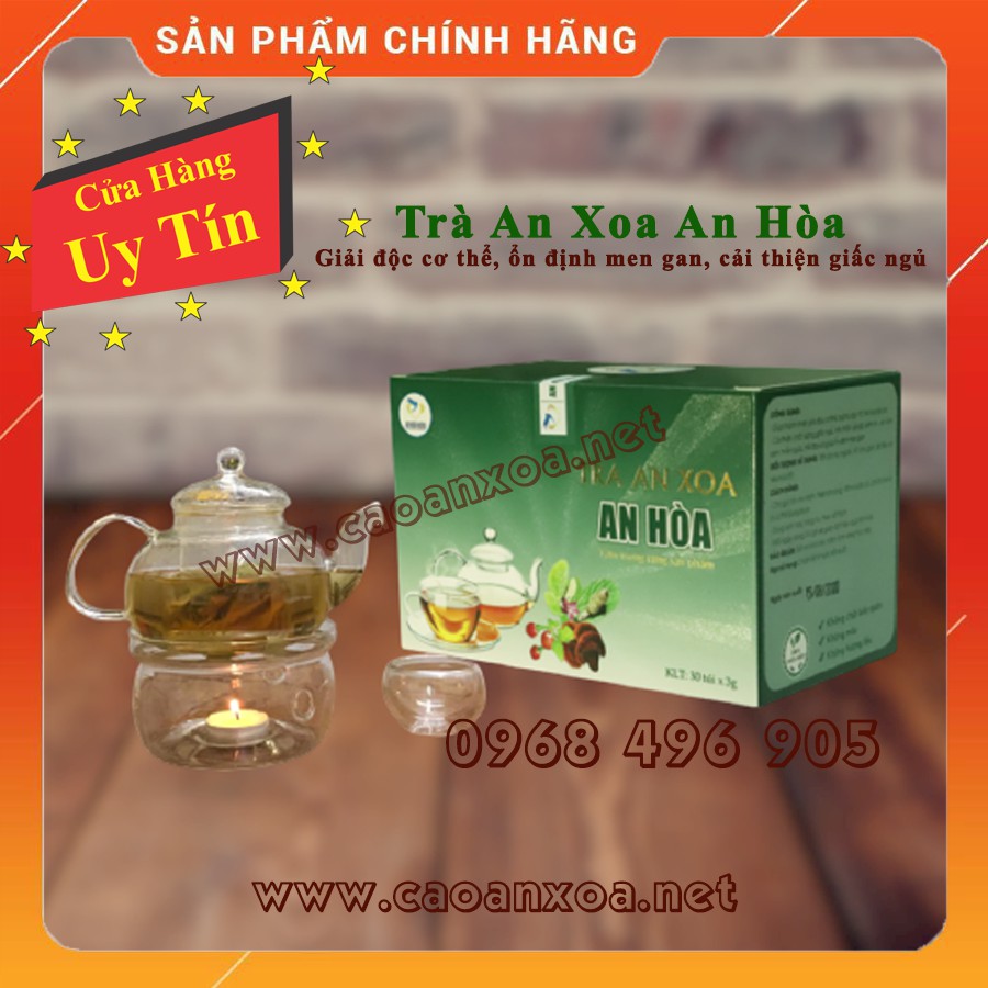 TRÀ AN XOA AN HÒA - Thành phần gồm Cây an xoa, Cà gai leo và Nấm lim xanh