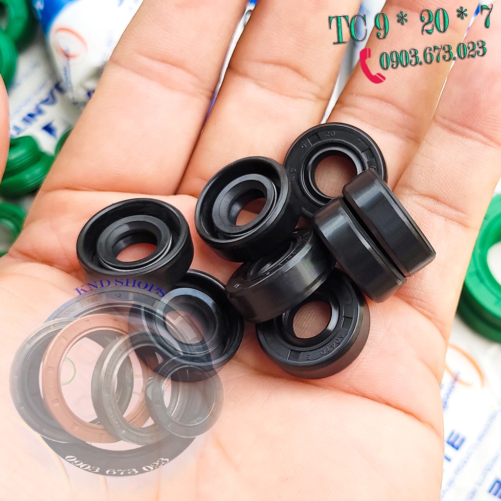 Phốt dầu SOG TC 9*20*7 | Janite TG 9*20*7, Phớt chặn nhớt trục chuyên cho phụ tùng máy bơm nước, xe máy | KND Shops