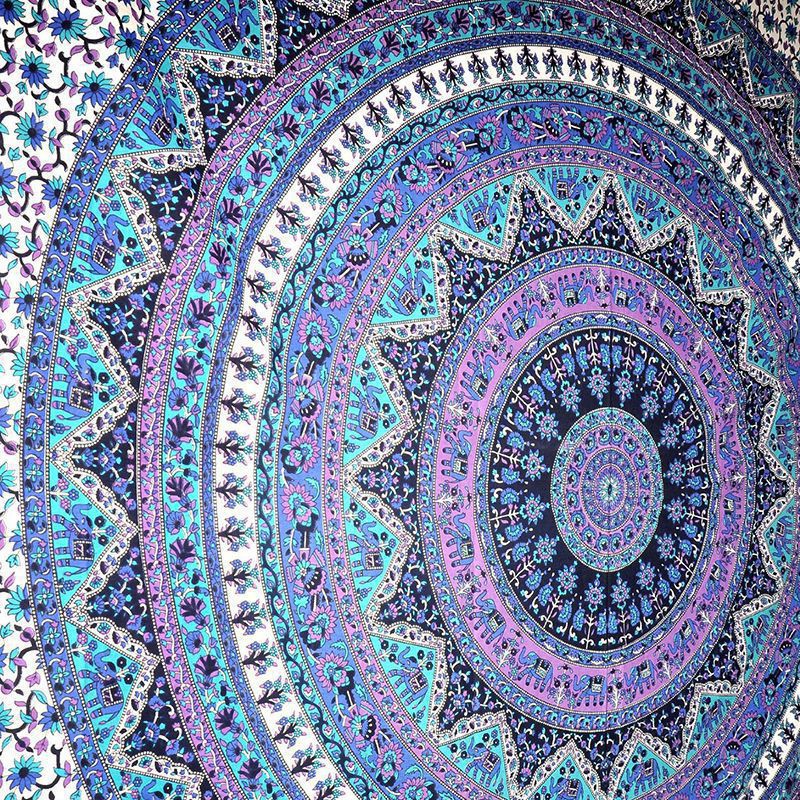 Round Totem Pattern Beach Towel Yoga Mat Chiffon Tablecloth