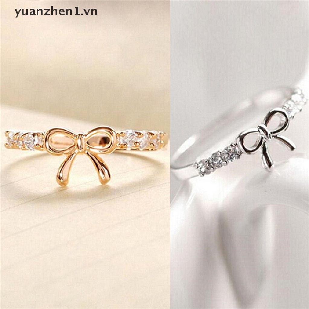 Nhẫn đính đá thiết kế đơn giản thời trang cho nữ