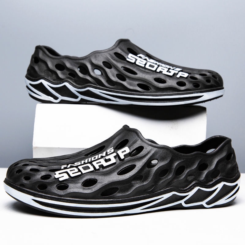 Xăng đan đế mềm chống trượt thiết kế đục lỗ thoáng khí thời trang mùa hè cho nam
