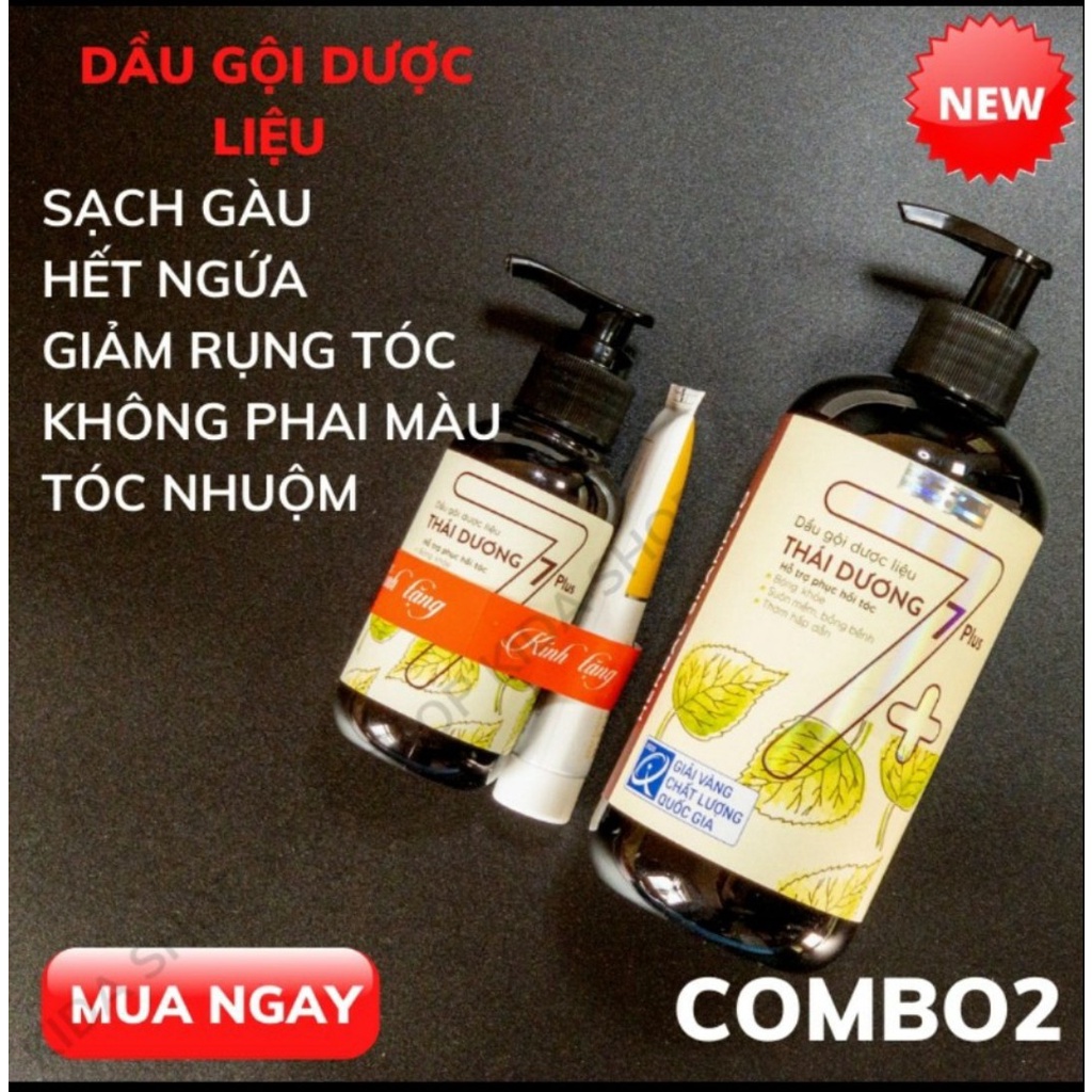 [Hot] Dầu gội dược liệu Thái Dương 7Plus phục hồi tóc hư tổn sạch gàu ngăn rụng tóc kích mọc tóc