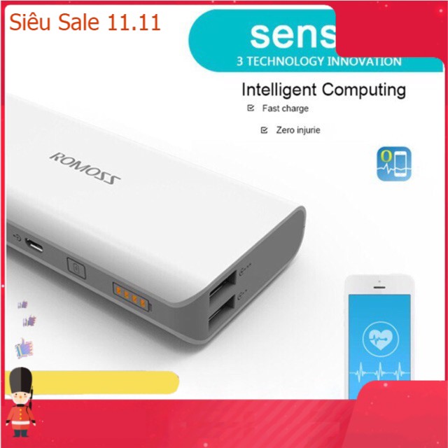 Sạc Dự Phòng Romoss 10000 mAh Hàng chính hãng BH 1 năm