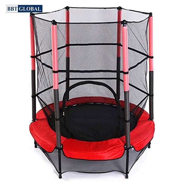 Bạt nhún lò xo trampoline BBT Global có bảo vệ ĐK140cm KT211-140PR
