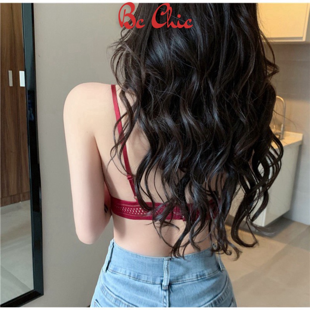 Áo Lót Nữ Không Gọng Ren Cao Cấp Nâng Ngực - Áo Bra Ren Hoa nâng vòng một gợi cảm sexy mẫu 7338 BC_CHIC LINGERIE