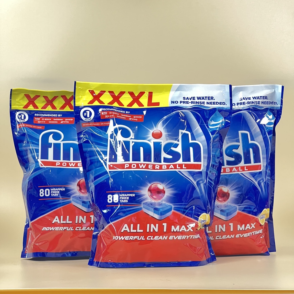 Viên rửa chén bát Finish All in one max, 3in1, all in 1 Nhập khẩu Đức