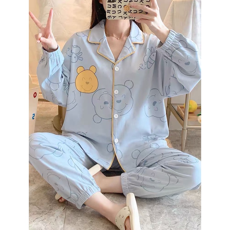 Đồ Ngủ Pijama Mặc Nhà Nữ Dài Tay Chất Lụa Cao Cấp