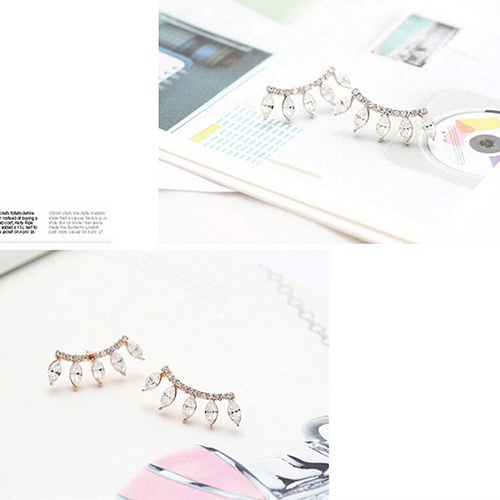 Cặp khuyên vành tai mạ bạc đá quý nhân tạo xinh xắn cá tính sang trọng dành cho nữ