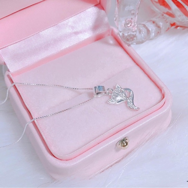 Dây chuyền hồ ly nữ bạc thật DaLiA Jewelry vòng cổ mặt hồ ly dễ thương