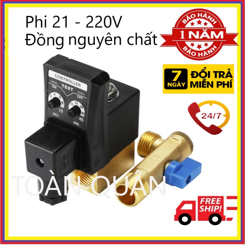 Van Xả Đáy máy nén khí - Van xả Nước Ngưng Tự Động Hẹn giờ Van điện từ