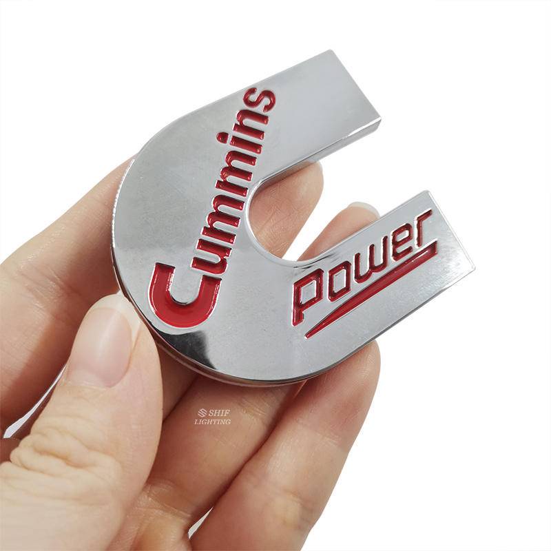 1 Miếng dán kim loại trang trí nắp sau xe hơi hình logo CUMMINS POWER