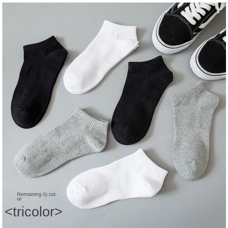 Vớ Cotton Thể Thao Mềm Mại Màu Trơn Thoáng Khí Thoải Mái Dễ Phối Đồ