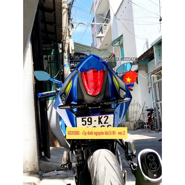 Ốp Đuôi Nguyên Khối R1 v2 nhọn GSX150 GSX150S GSX150R