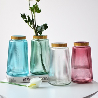 Lọ Hoa Thủy Tinh vân sọc trang trí decor