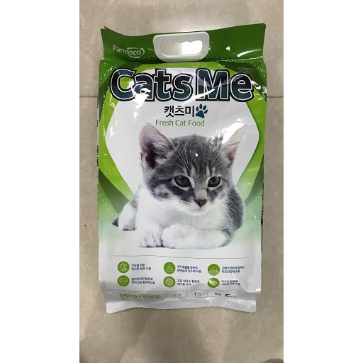(Cam kết hàng chính hãng)Thức ăn hoàn chỉnh cho mèo trên 2 tháng tuổi Catsme - Hàn Quốc - Bao 5 Kg
