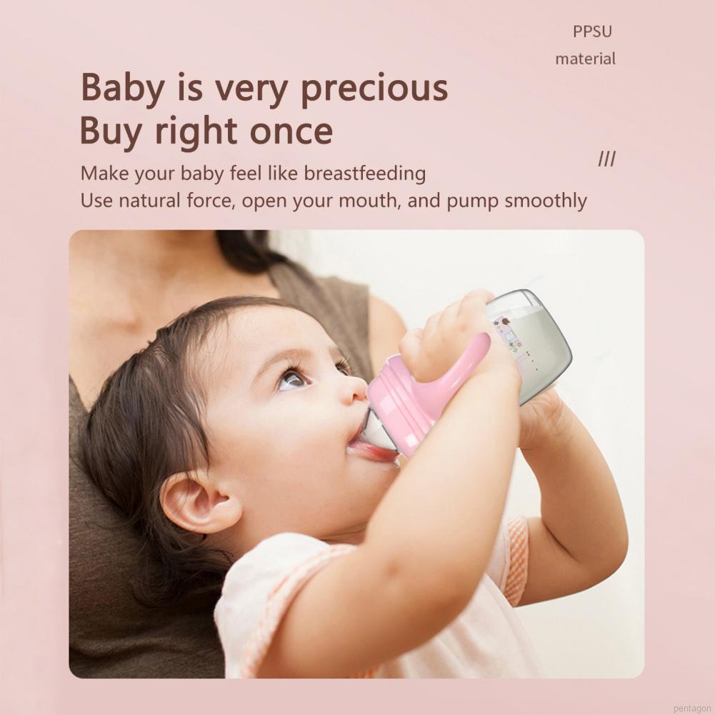 Bình sữa dung tích 220ml có tay cầm cao cấp tiện lợi dành cho bé