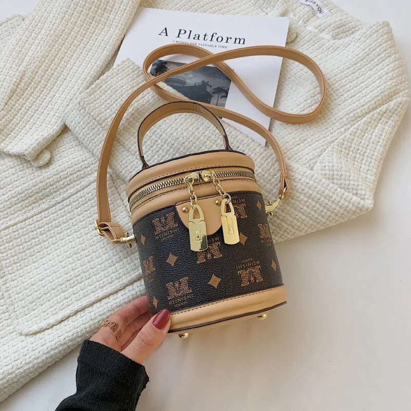 Túi xách nữ mini, túi đeo chéo túi hộp , túi tròn trống