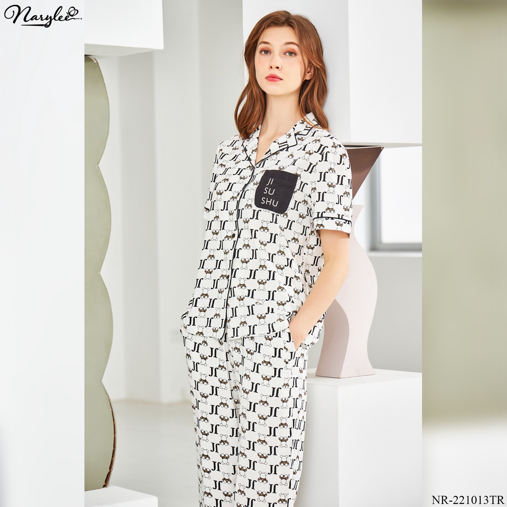 Đồ bộ mặc nhà nữ cao cấp Narylee áo cộc quần lửng chất cotton nhập khẩu mềm mịn chống tia UV kháng khuẩn mã NR - 221013