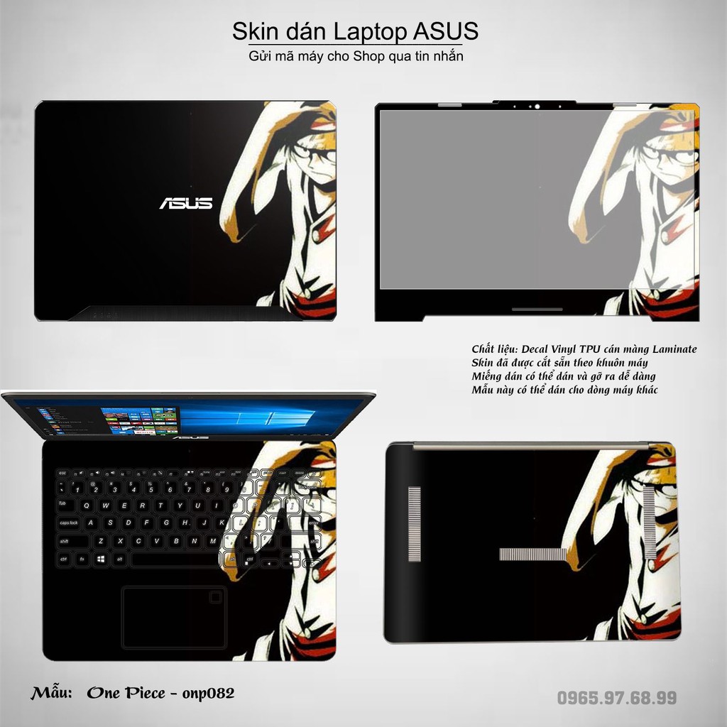 Skin dán Laptop Asus in hình One Piece _nhiều mẫu 7 (inbox mã máy cho Shop)