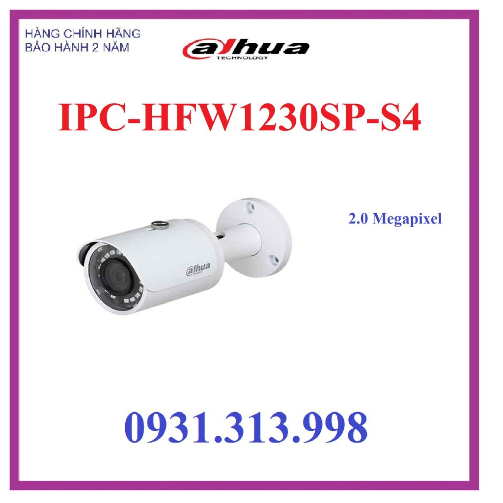 CAMERA IP DAHUA IPC-HFW1230SP-S4 2.0 MEGAPIXEL