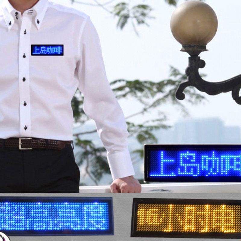 Bảng Tên Kỹ Thuật Số Mini Có Đèn LED Có Thể Cuộn Lại Tiện Dụng