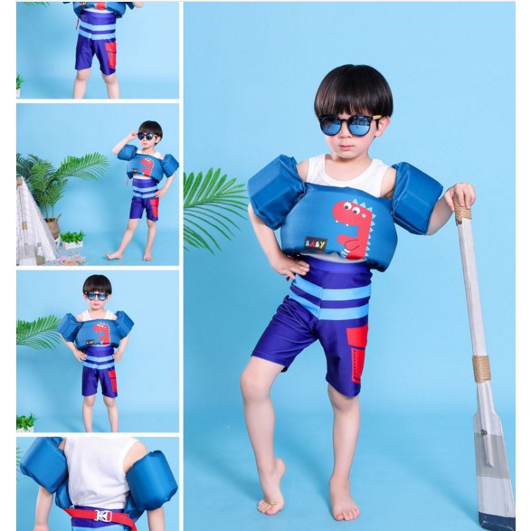 Phao tay đỡ ngực bền đẹp thiết kế đầy màu sắc, Áo phao liền tay nâng đỡ cho bé thoả sức vui chơi mà rất an toàn