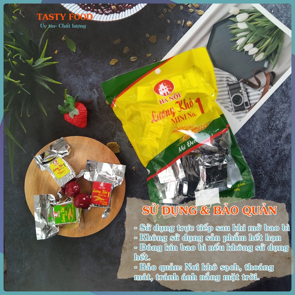 Lương khô mini mix vị Hà Nội gói 250g   , lương khô mini Việt Nam chính hãng đồ ăn vặt Tasty Food