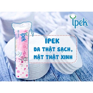 Bông tẩy trang Ipek 150 miếng giúp loại bỏ bụi bẩn và lớp trang điểm bám trên bề mặt da