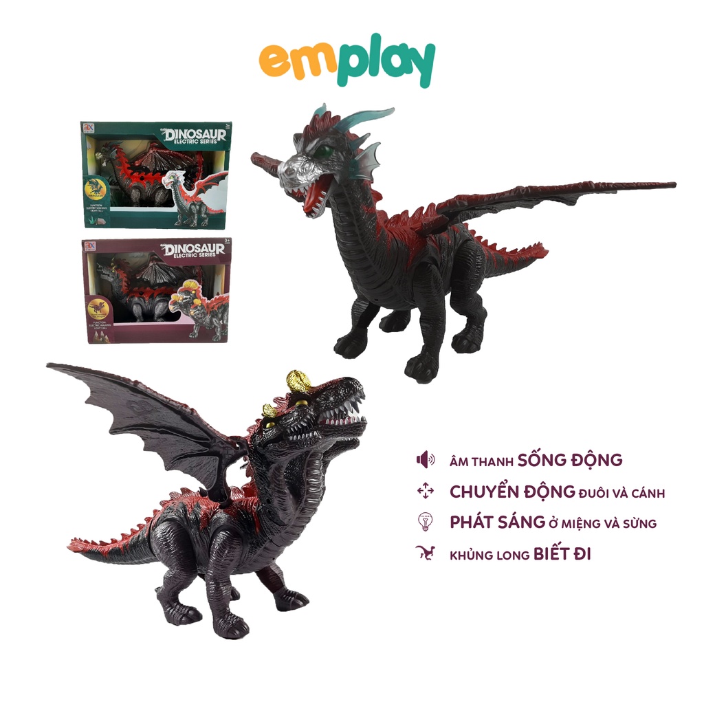 (Summer Sale 50%) Đồ chơi khủng long bay cao cấp Emplay chạy bằng pin AA, chất liệu nhựa ABS đã được kiểm định an toàn
