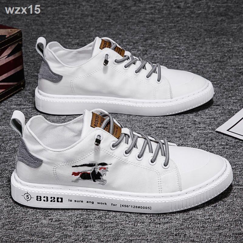 Giày vải lụa băng nam 2021 trắng thoáng khí mới mùa hè sneaker phiên bản Hàn Quốc của xu hướng thường phù hợp v