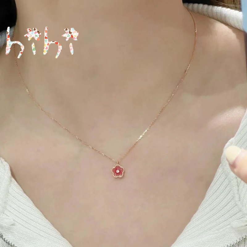 Vòng cổ Mặt Hoa Đính Đá Pha Lê Thời Trang Cho Nữ