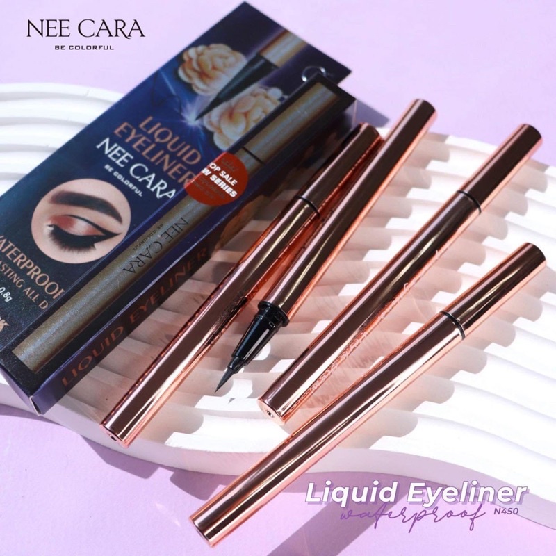 Kẻ mắt đầu mảnh chống lem trôi LIQUID EYELINER Nee Cara 2 màu nâu đen