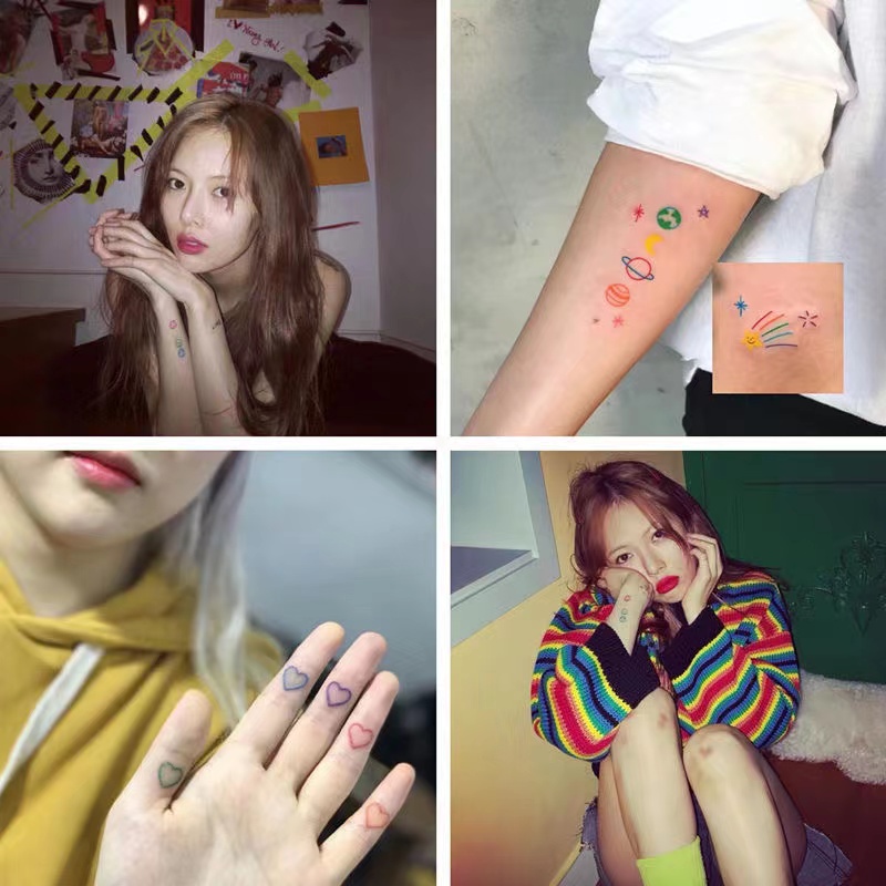 【SIYA Magic Tattoo】Tổng Cộng 30 ảnh Hình Xăm Dán Tạm Thời Hình Thủy Thủ Mặt Trăng Đen